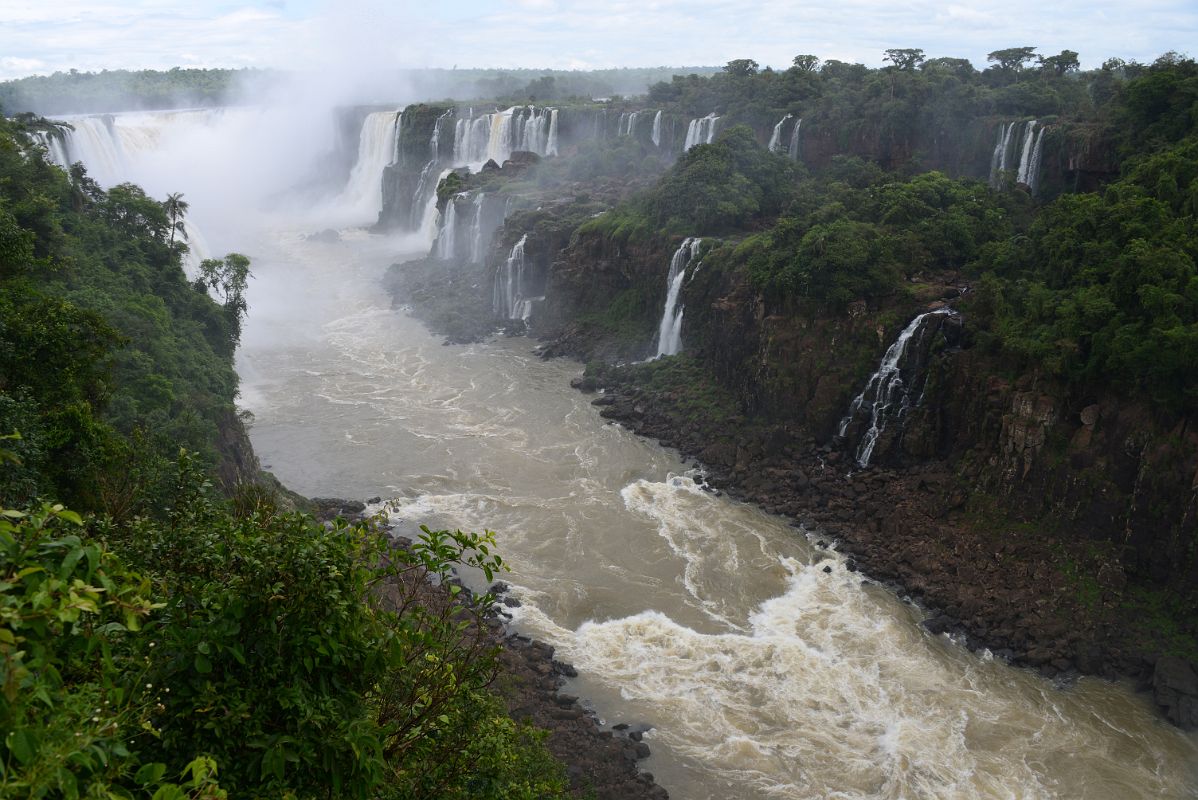 18 View Up The Rio Iguazu Inferior To Garganta Del Diablo Devils Throat And Argentina Iguazu Falls From Brazil Narrow Trail